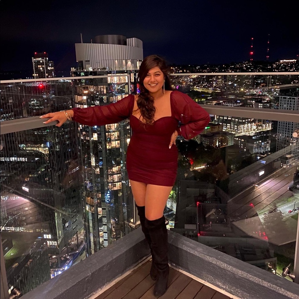 Windsor red comfy cocktail dress